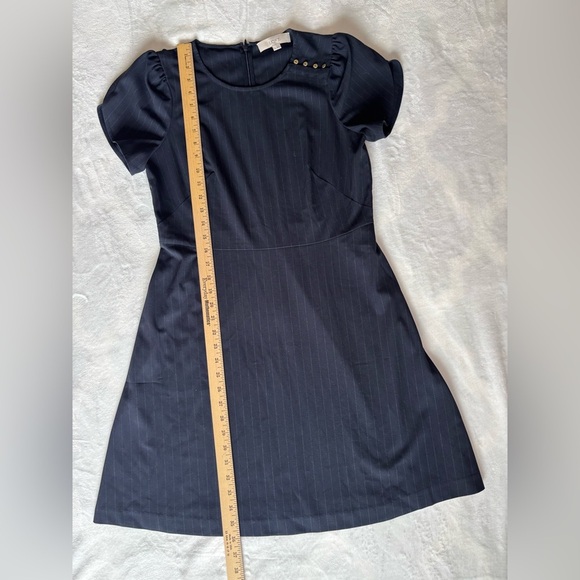 LOFT Mini Dress Size 6 Short Sleeves Dark Blue - Picture 4 of 13